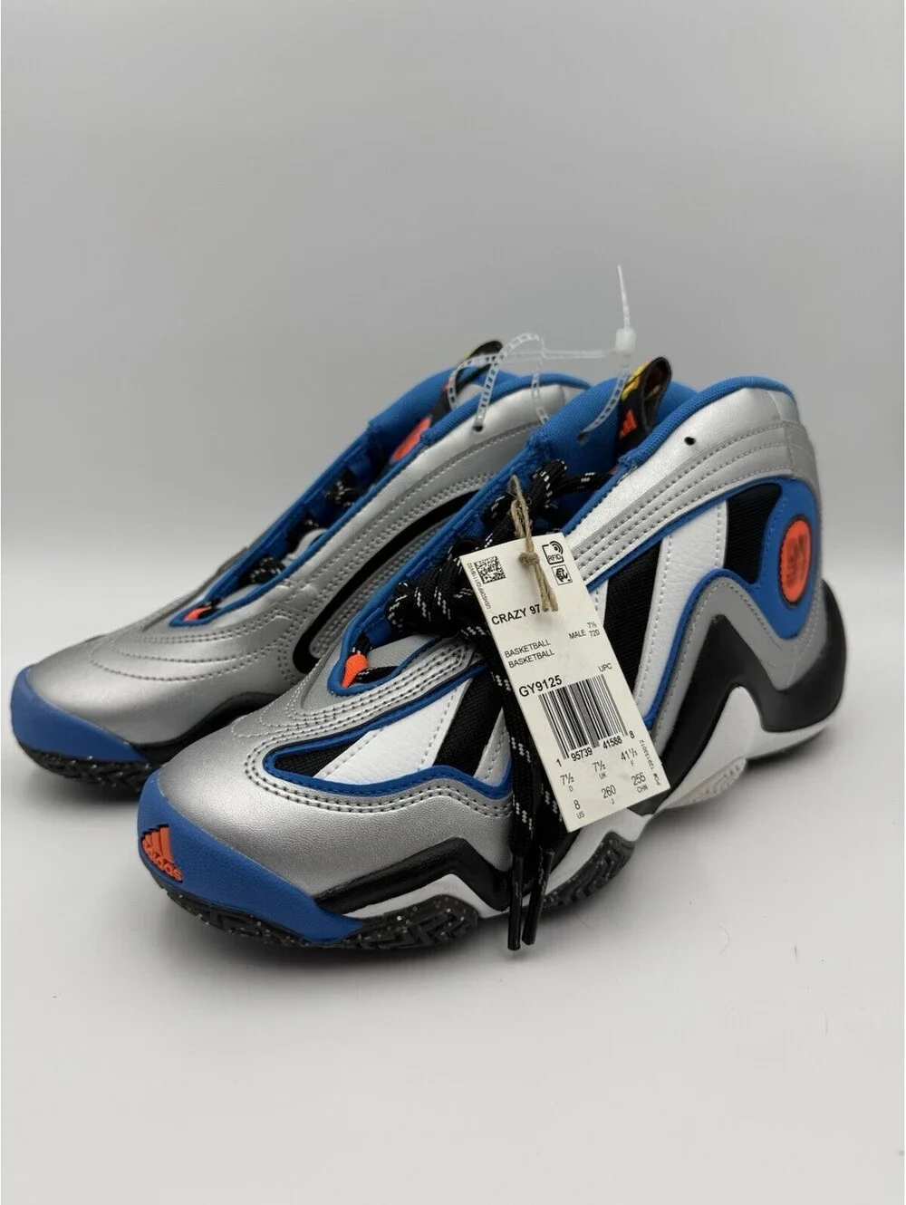 Adidas Crazy 97 Basketball Sneakers White Kobe Bryant US Men’s Sz 8 NWOB